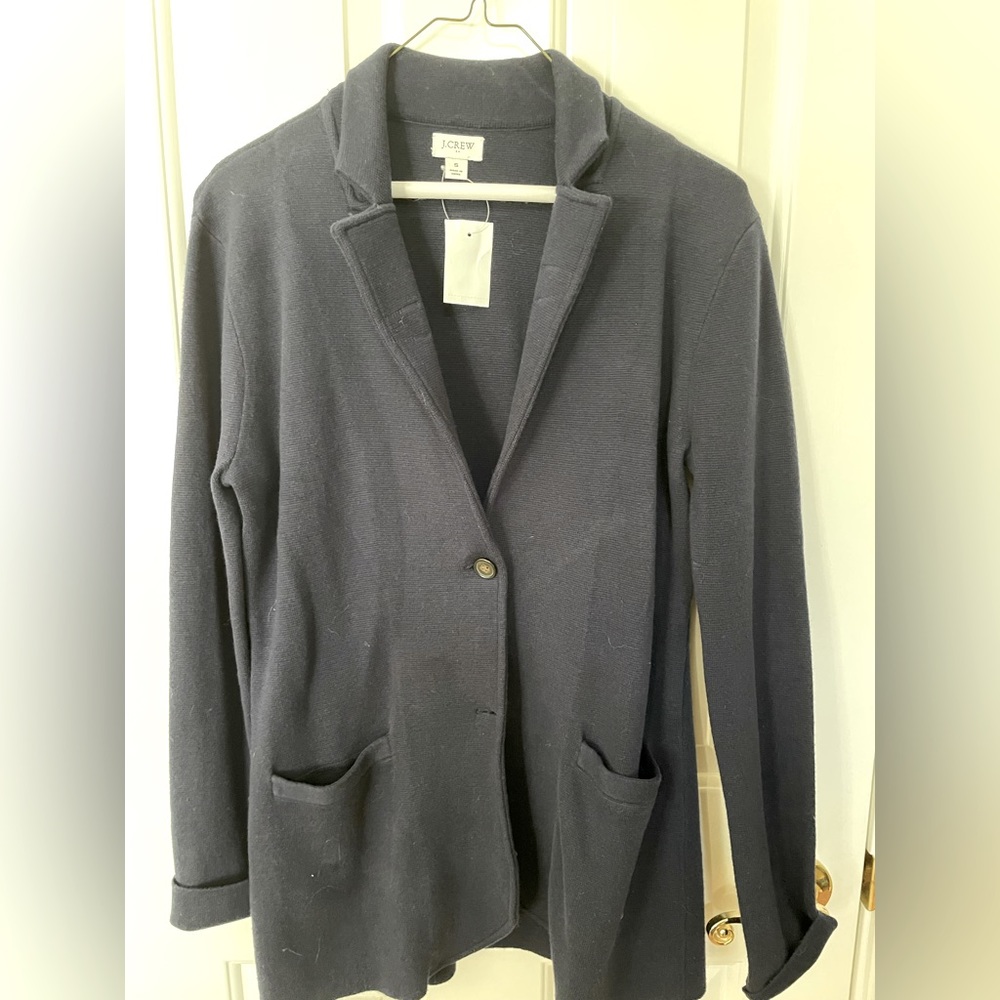 J. Crew Navy Sweater Blazer